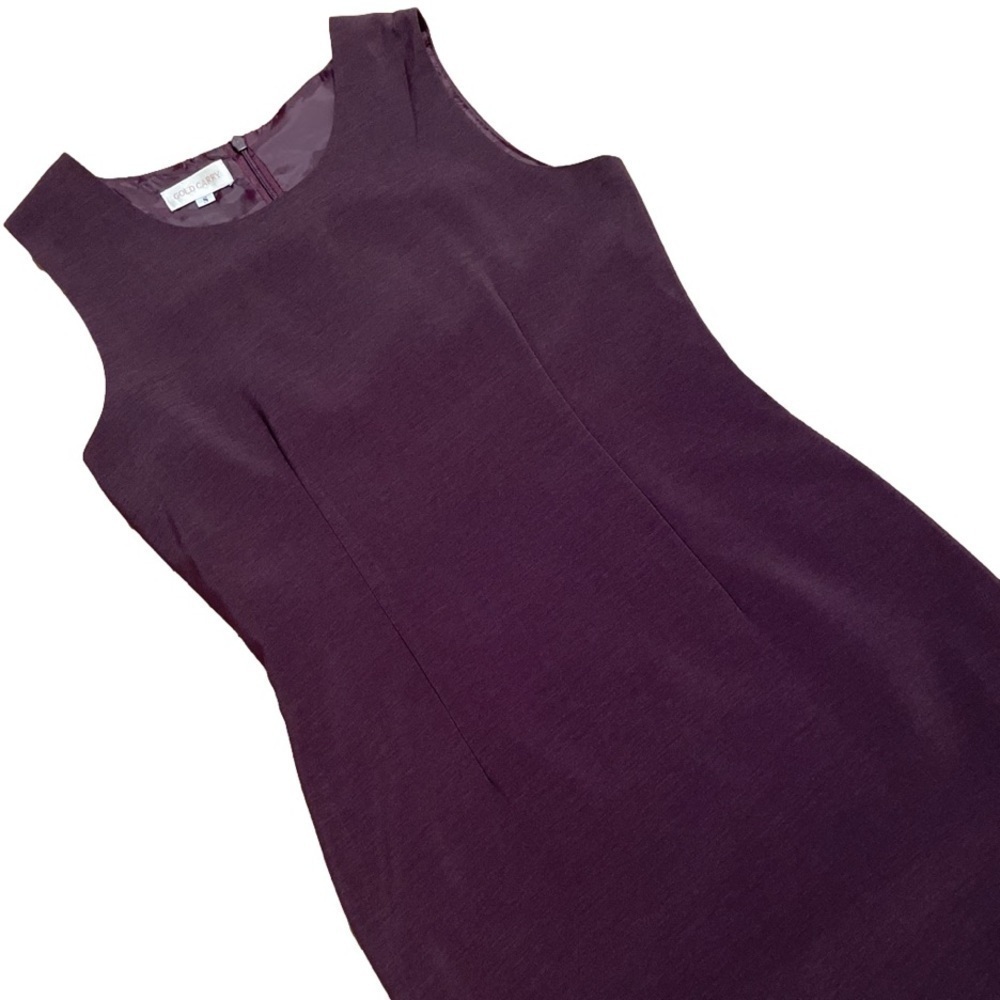 Mint Condition Vintage Eggplant Colour Pencil Dress by Gold Carry Size Small